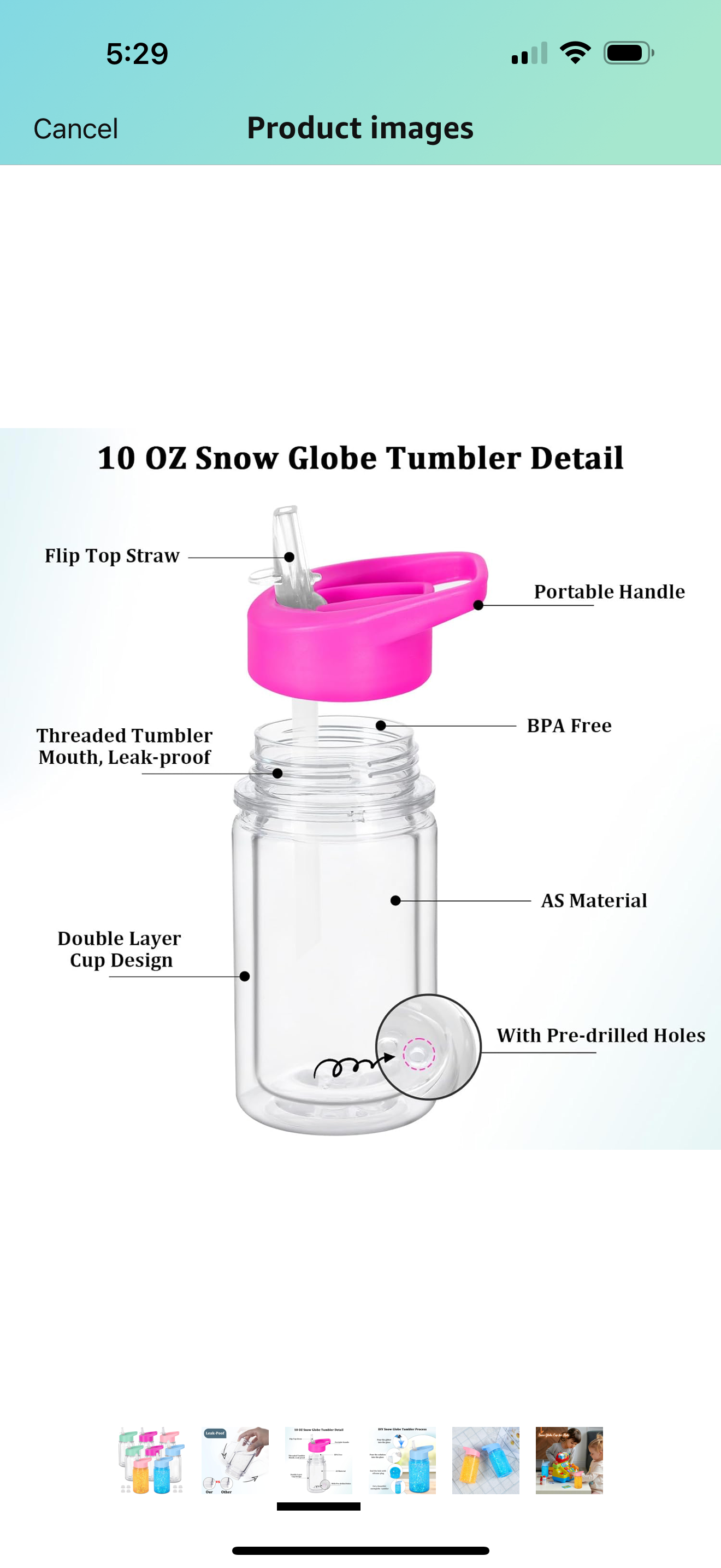 10oz Kids Snow Globe