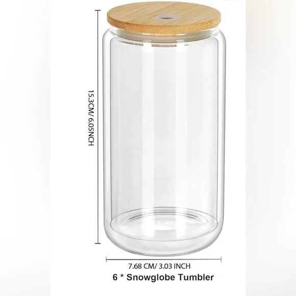 16oz Glass Snow Globe (No handle)